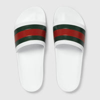 Gucci - Men's Pursuit Pool Web Rubber Slides