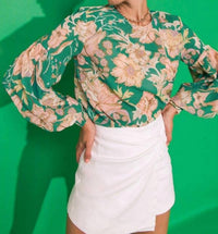 Flying Tomato - Printed Woven Top
