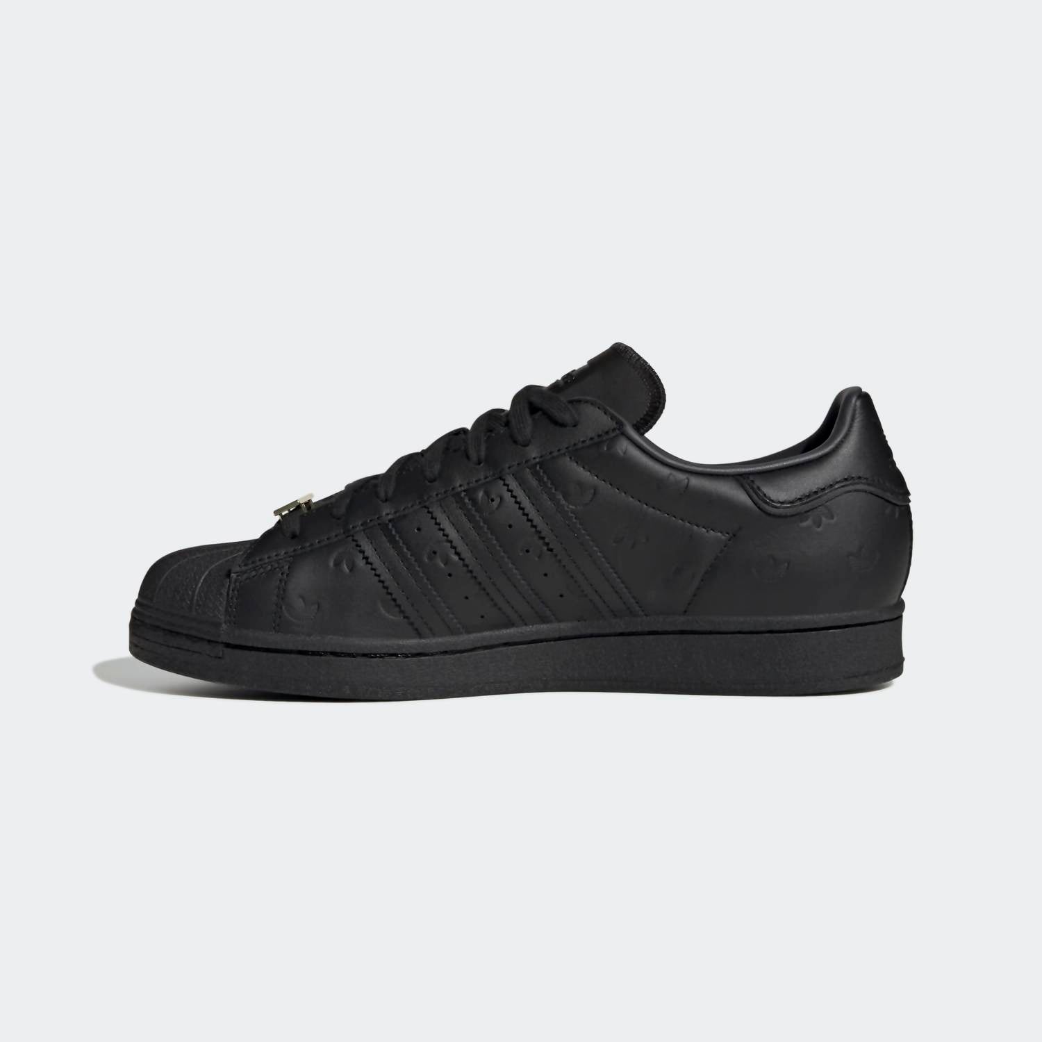 adidas Men's Carbon Low Top Leather Comfort Lace Up Sneaker in black - men's sneaker - alternate view
