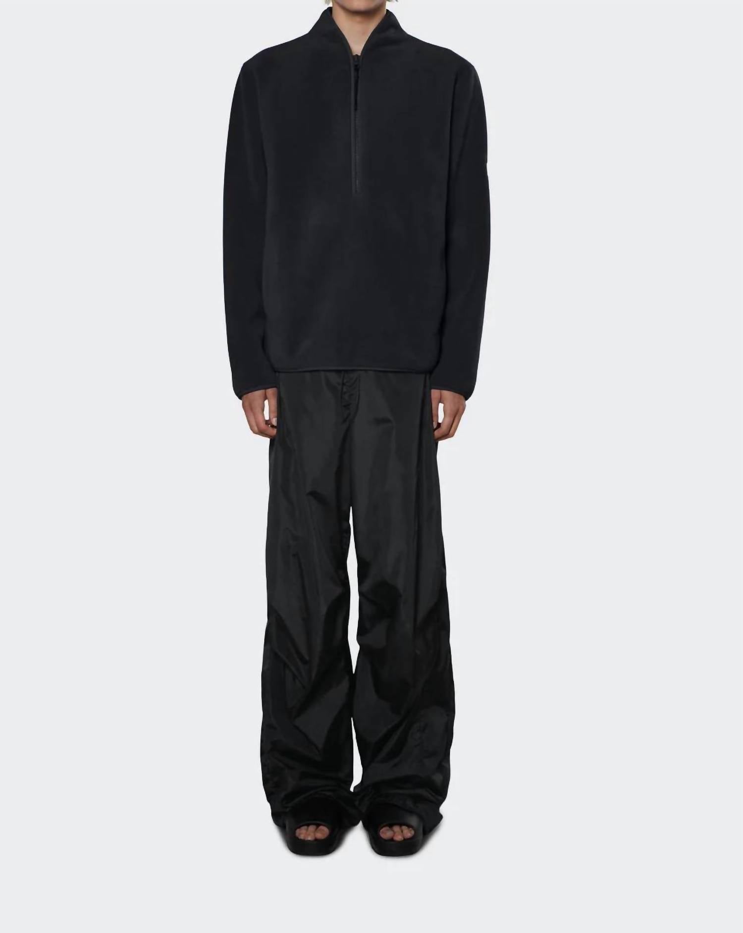Rains Fleece Pullover in black - men's long sleeve top - view 4