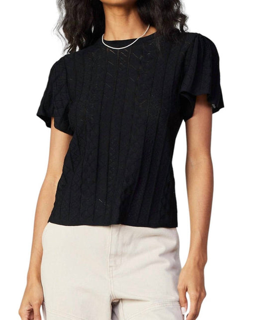 Current Air - Pointelle Knit Top