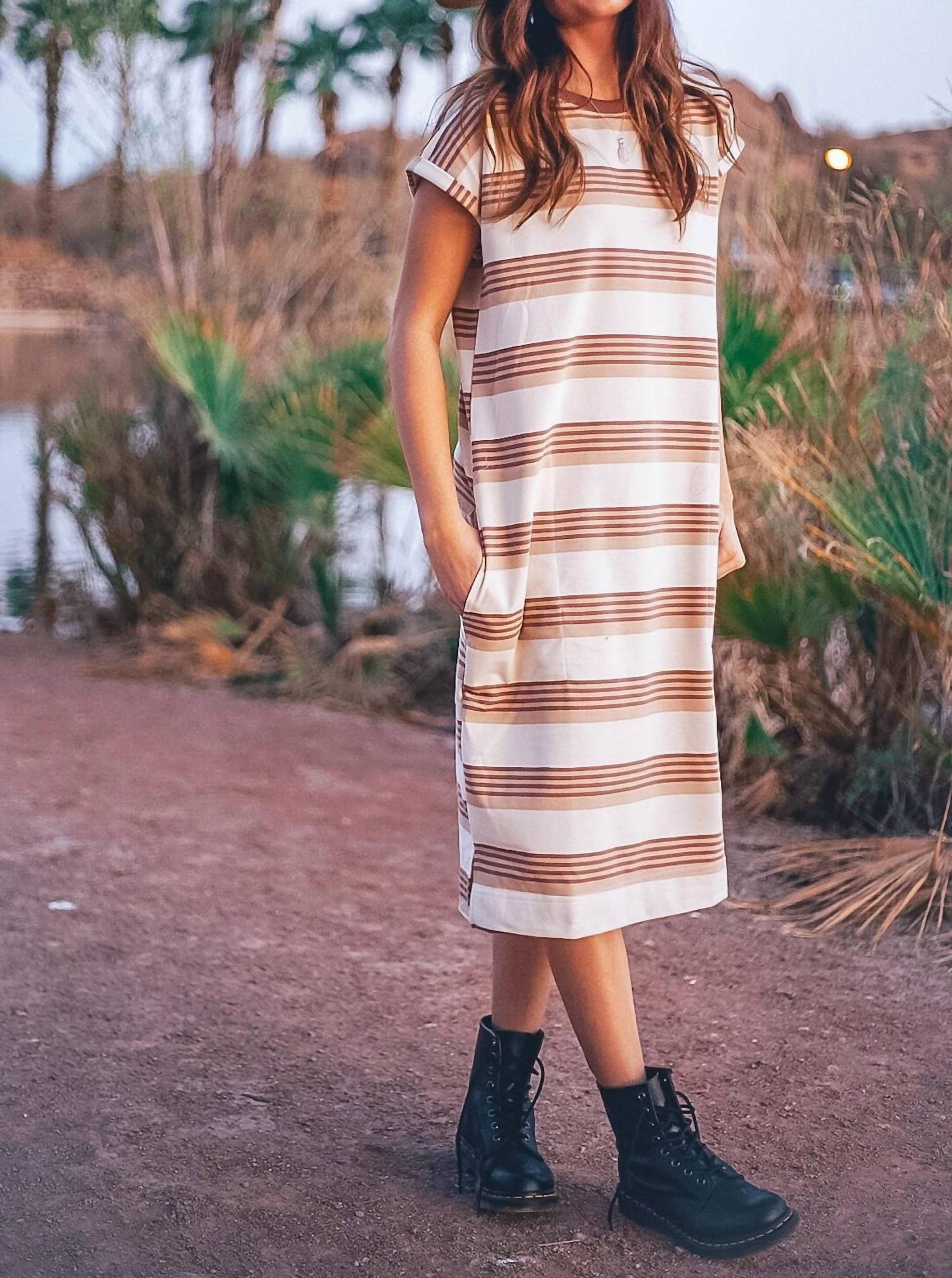 Polagram - San Jose Striped Midi Dress