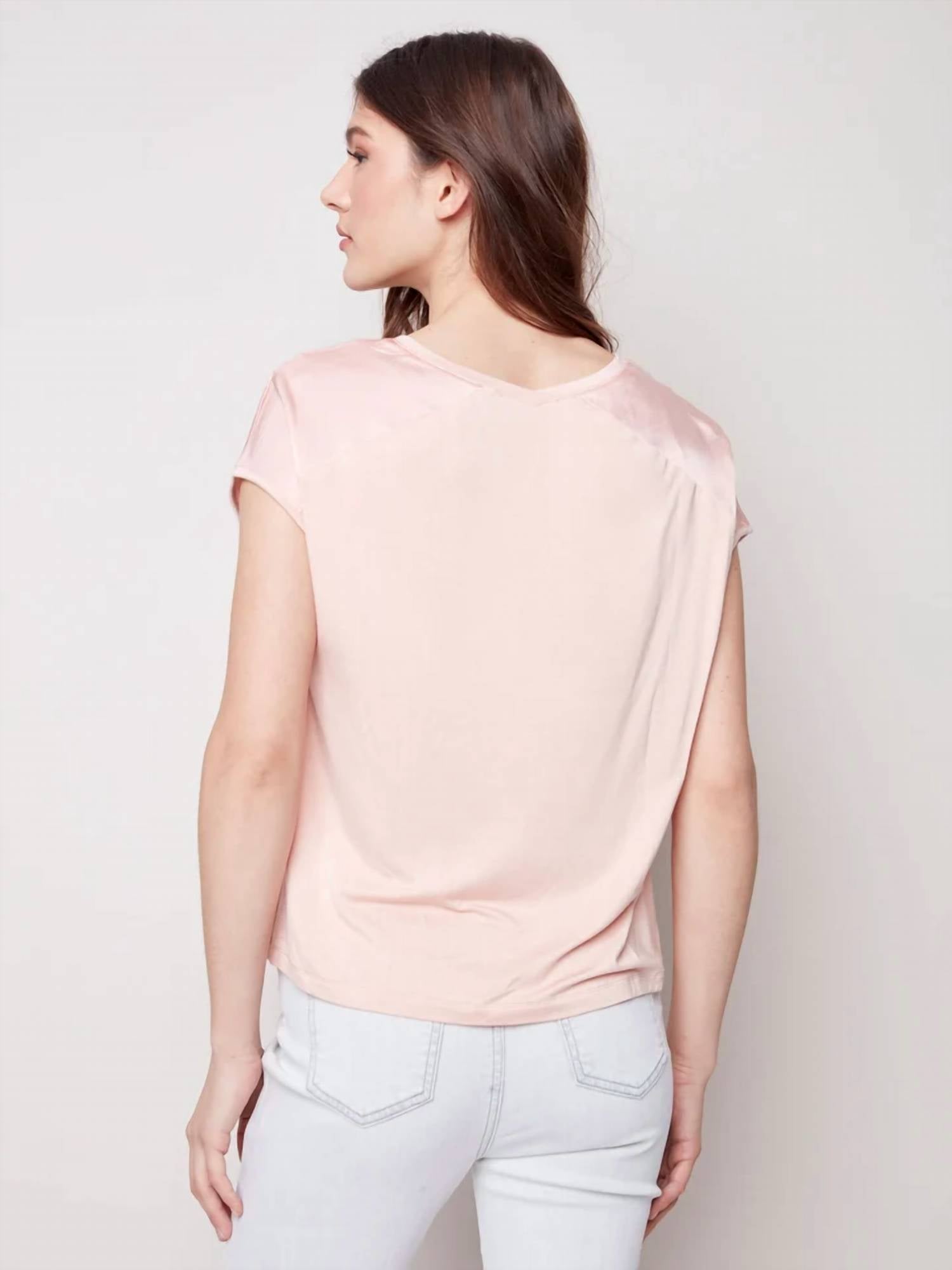 Charlie B - Satin Knit Dolman Top