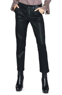 Paige - Mayslie Coated Ankle Straight Leg Pants
