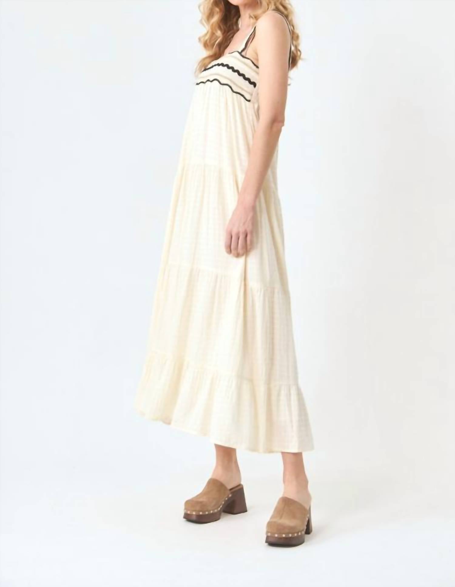 Mint Exclusives Nakara Dress in ivory - women's dress - alternate view