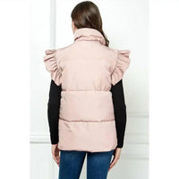 Veveret - Ruffle Short Sleeve Padded Vest
