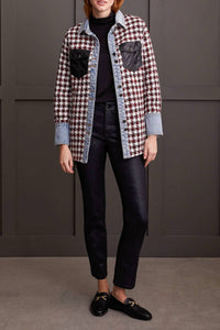 Tribal - Fantasia Fancy Denim And Faux Leather Shacket
