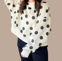 Veveret - Dotty Polka Dot Pullover Sweater