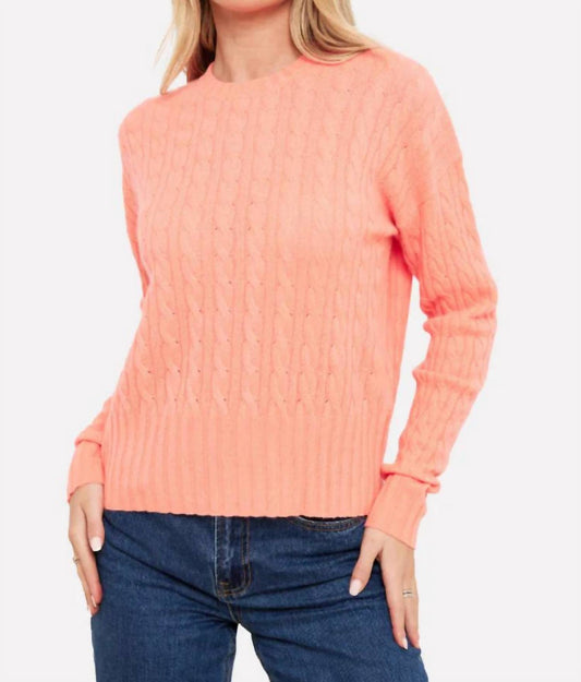 Brodie Cashmere - Cathy Cashmere Cable Crew Sweater