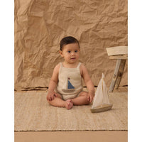 Rylee + Cru Kid's Fisher Romper in sailboat - kids' item