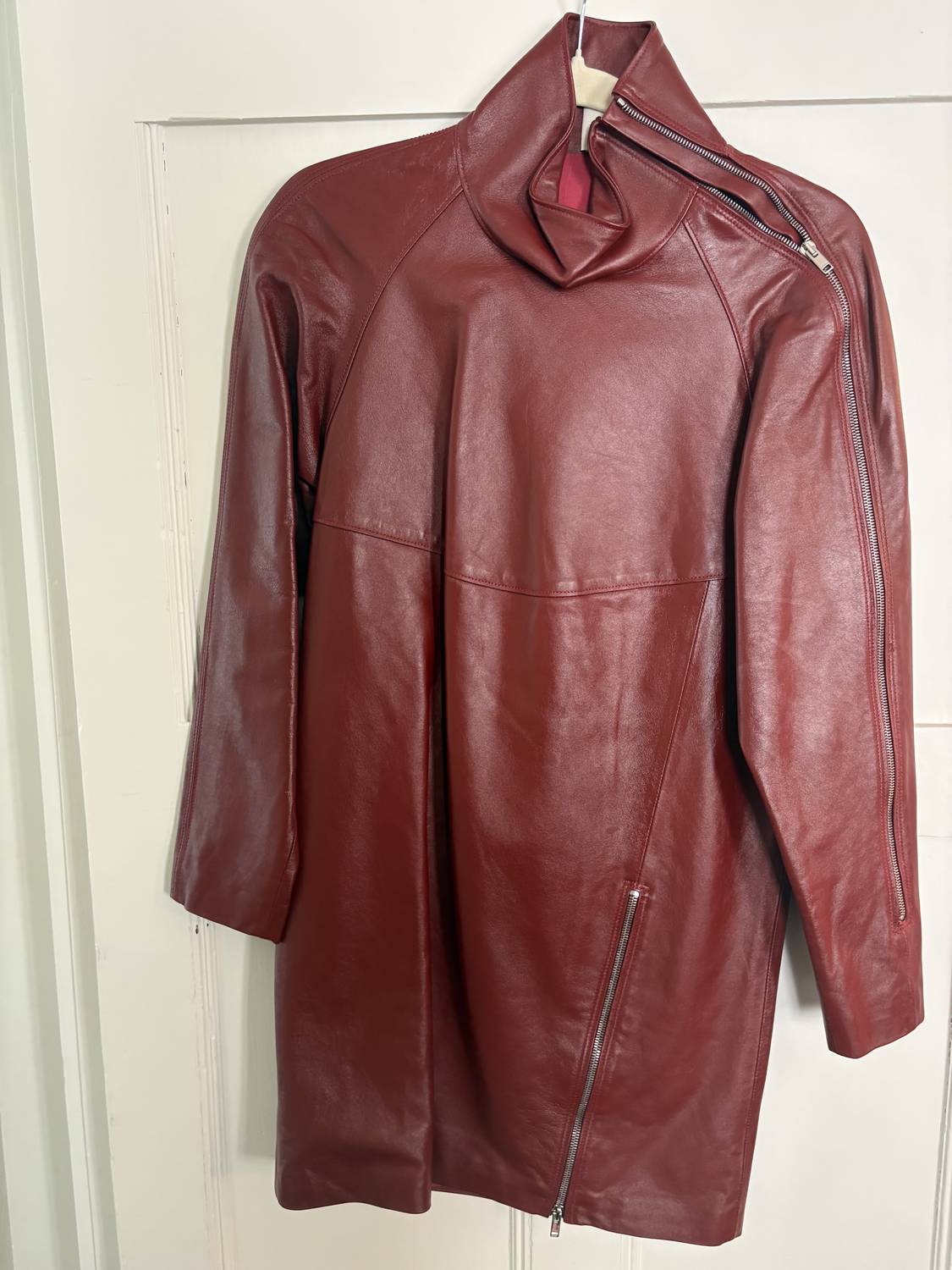Isabel Marant - Women's Jadeia Leather Mini Dress With Zipper