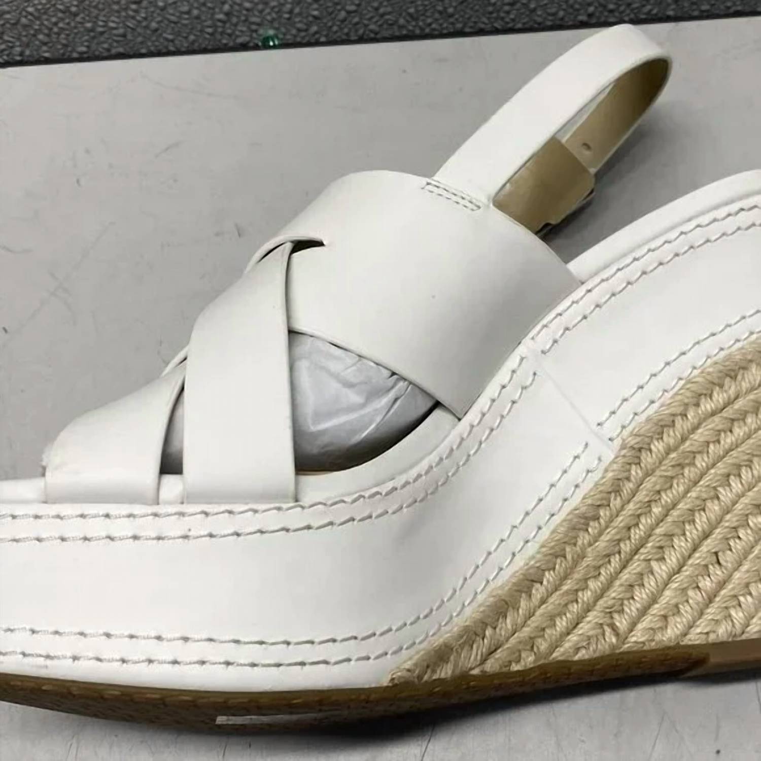 MICHAEL KORS Women's Leather Slingback Sandals in white - women's sandal - alternate view