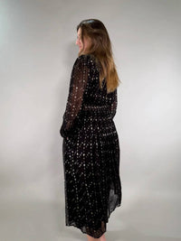Elan - Polka Dot And Sheer Maxi Dress