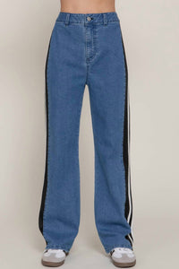 Active Basic - Side Contrast Straight Fit Denim Jeans