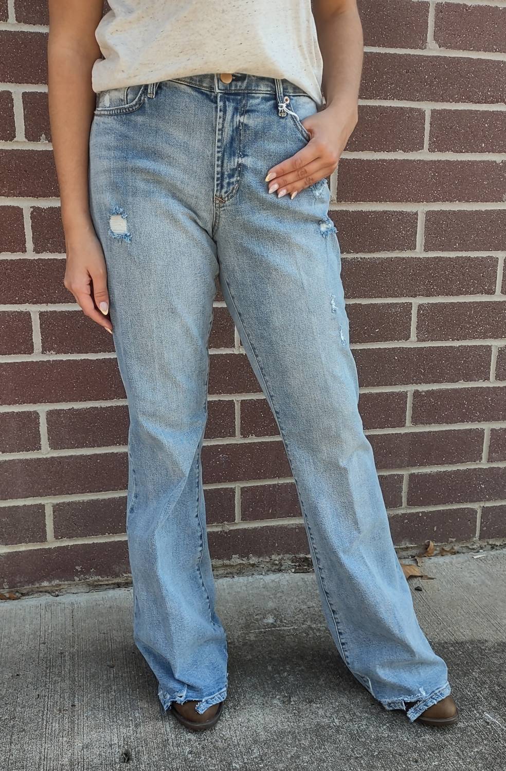 Dear John Denim - Rosa Flare Ripped Jeans