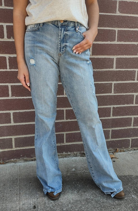 Dear John Denim - Rosa Flare Ripped Jeans