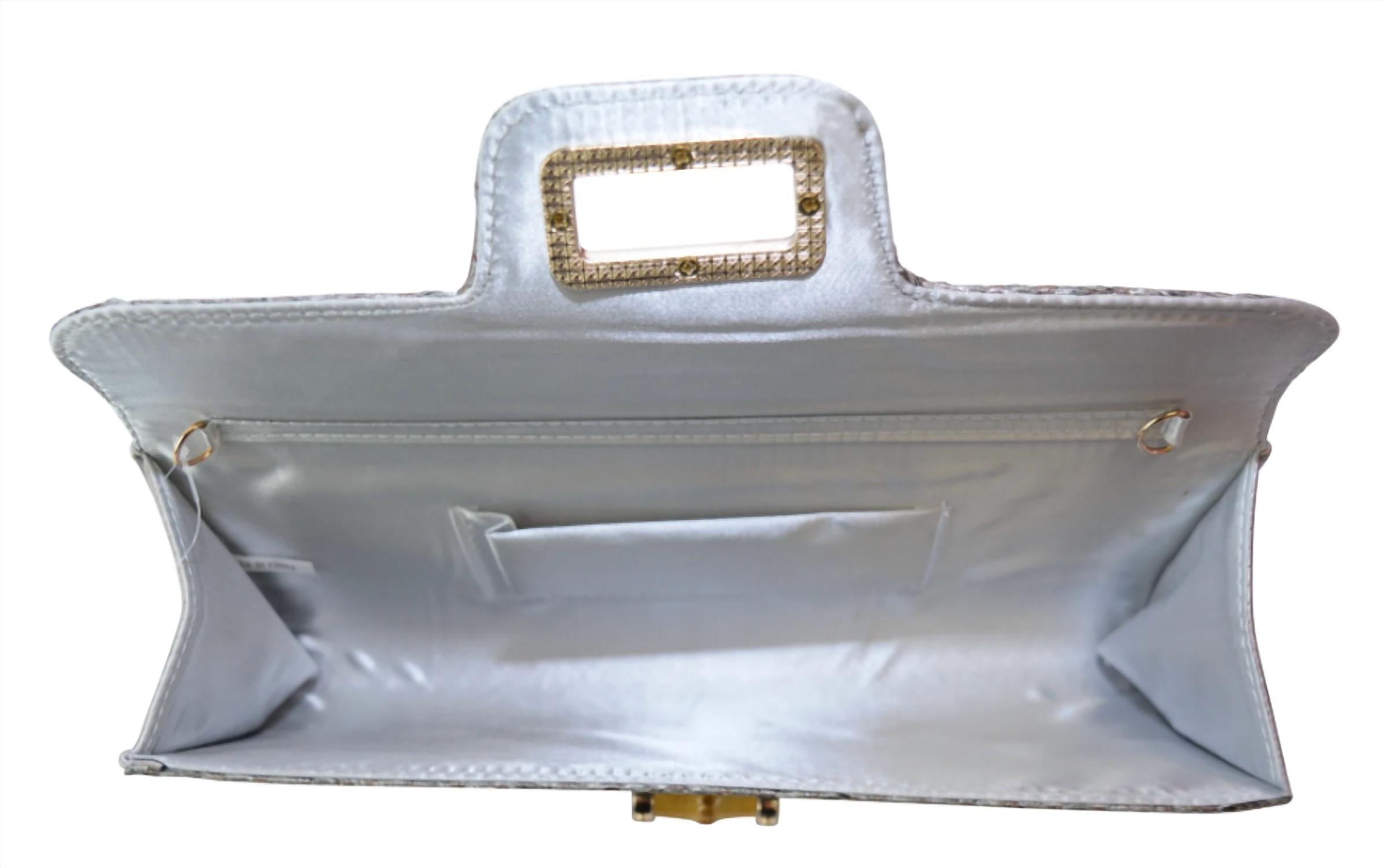 Bc Handbags - Women's Bamboo Buckle Clutch Bag