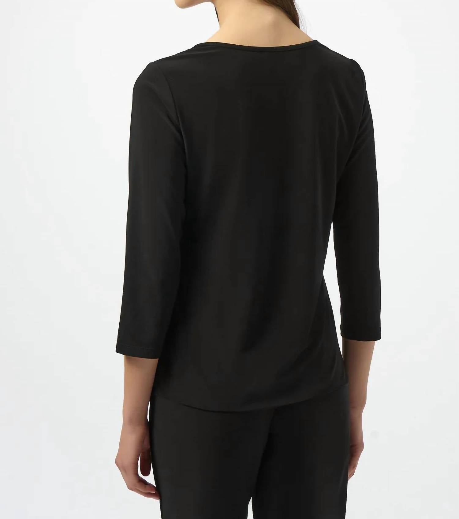 Joseph Ribkoff - V-neck Sequined Straight Top
