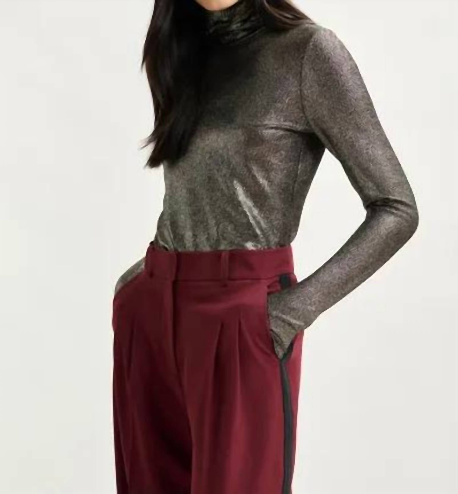 Essentiel Antwerp - Ilevate Metallic Turtleneck Top