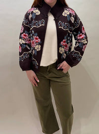Thml - Embroidered Floral Sweater Jacket