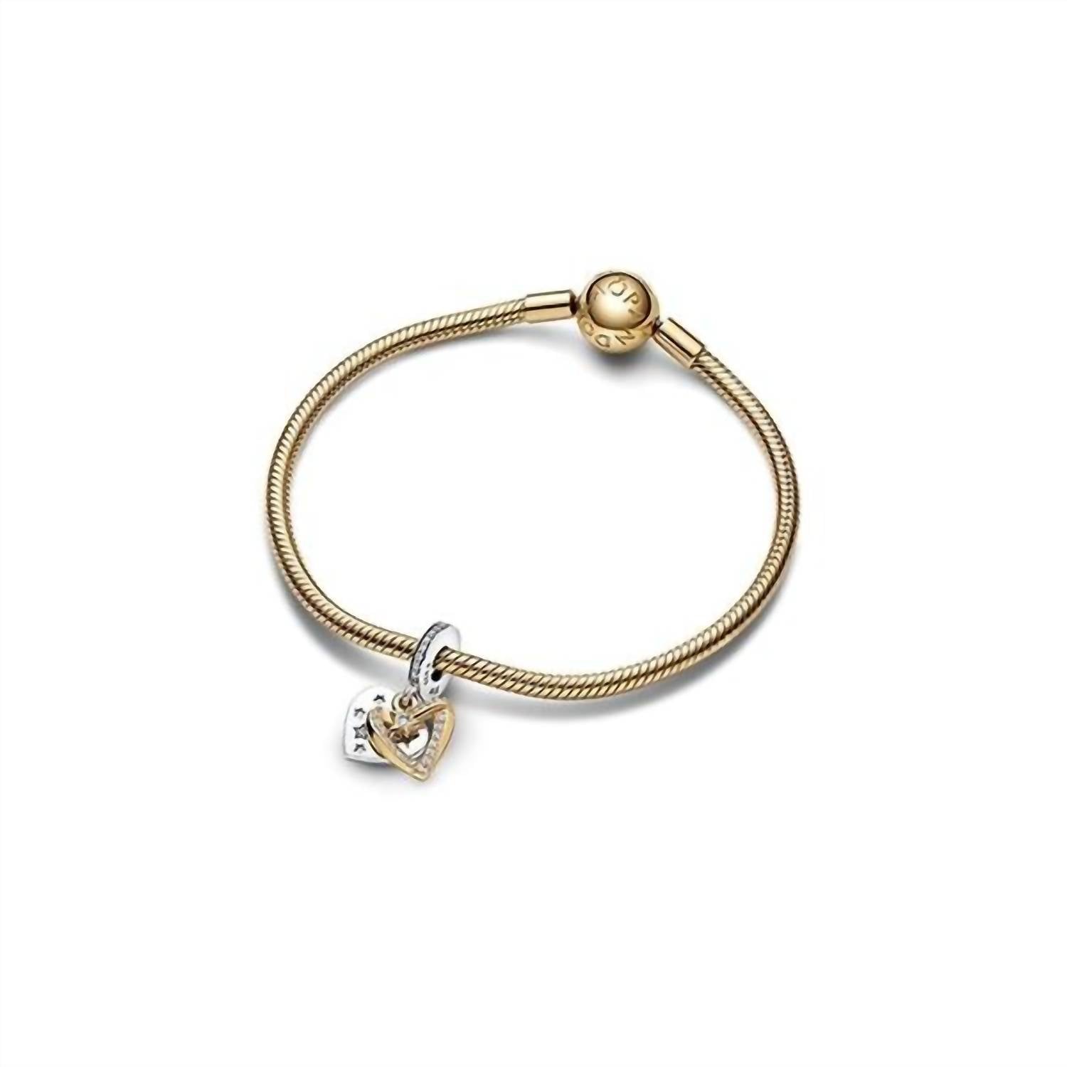 Pandora - Shooting Star Hearts Double Dangle Charm
