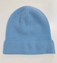 Moray Cashmere Women's Renwick Cashmere Ribbed Beanie in baby blue - women's hat
