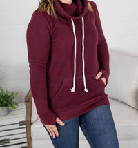 Michelle Mae - Cozy Cowl Neck Sweatshirt - Fall Colors