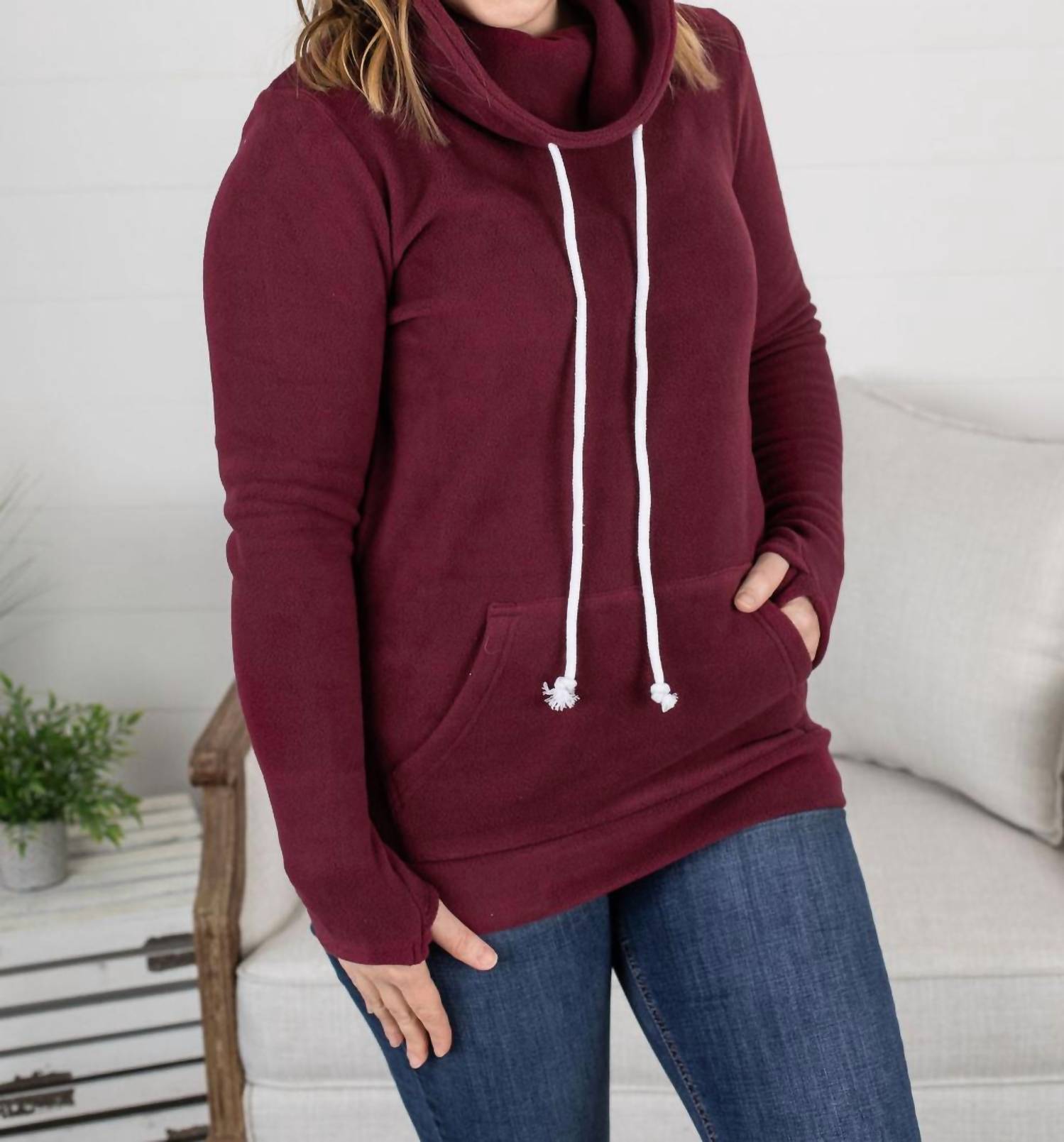 Michelle Mae - Cozy Cowl Neck Sweatshirt - Fall Colors