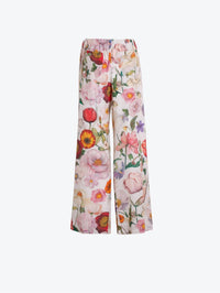 Vilagallo Floral Print Trousers in multi - women's pants - alternate view