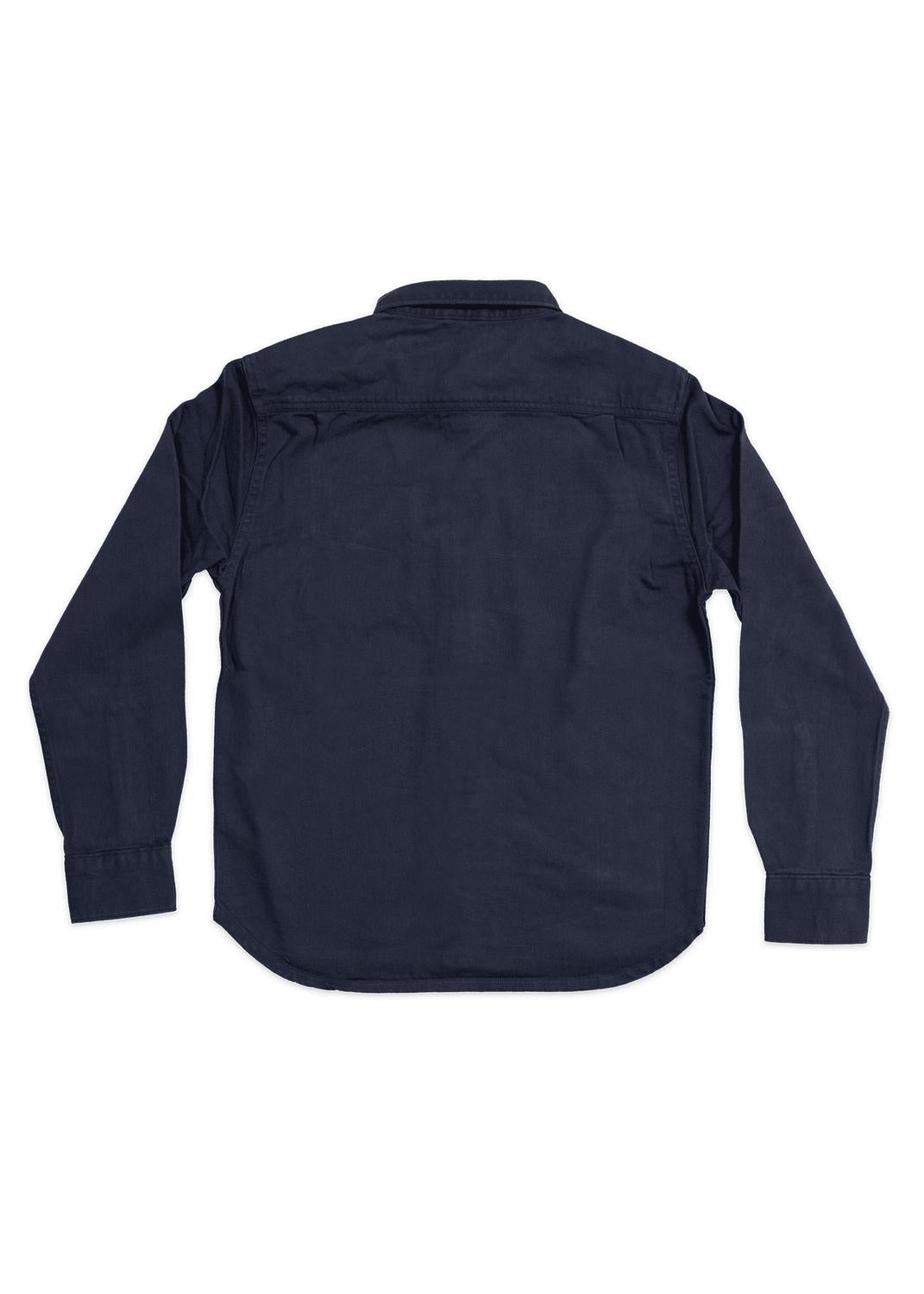 Iron & Resin Men's Bull Denim Mission Shirt in charcoal - men's shirt - detail view