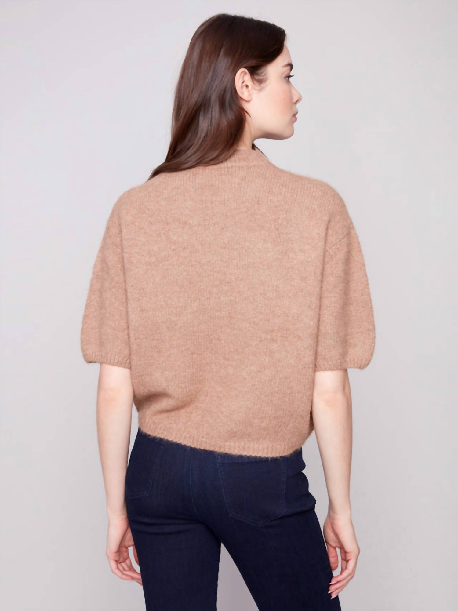 Charlie B - Balloon Elbow Sleeve Knit Sweater