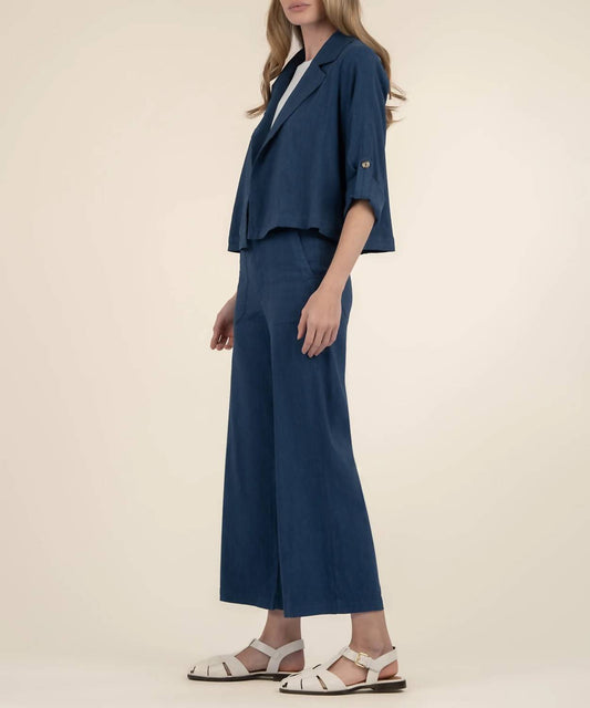 Kut From The Kloth - Nadine Linen Crop Blazer
