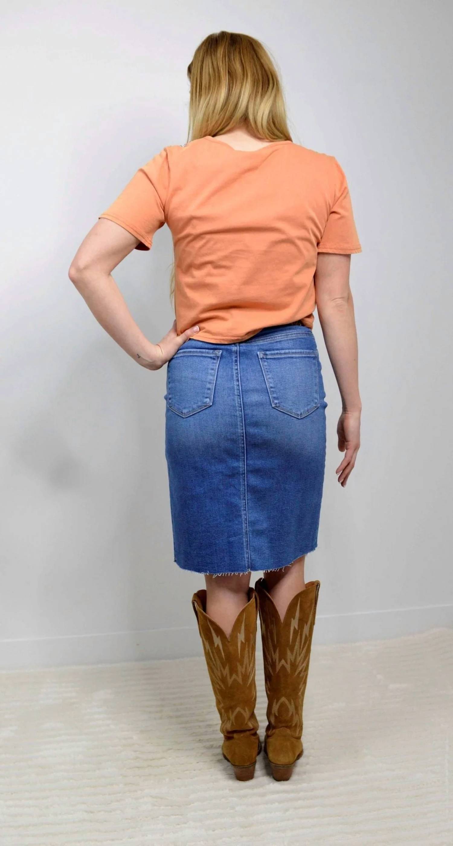 Risen - High Rise Stretch Pencil Skirt