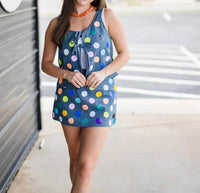 Queen Of Sparkles - Women's Confetti Denim Dot Skirt