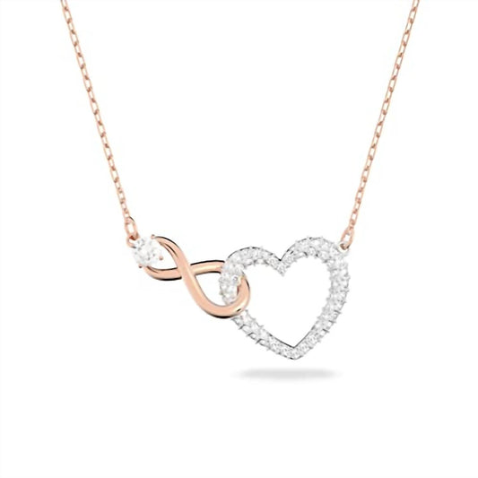 Swarovski - Women's Infinity Mixed Metal Heart Pendant Necklace
