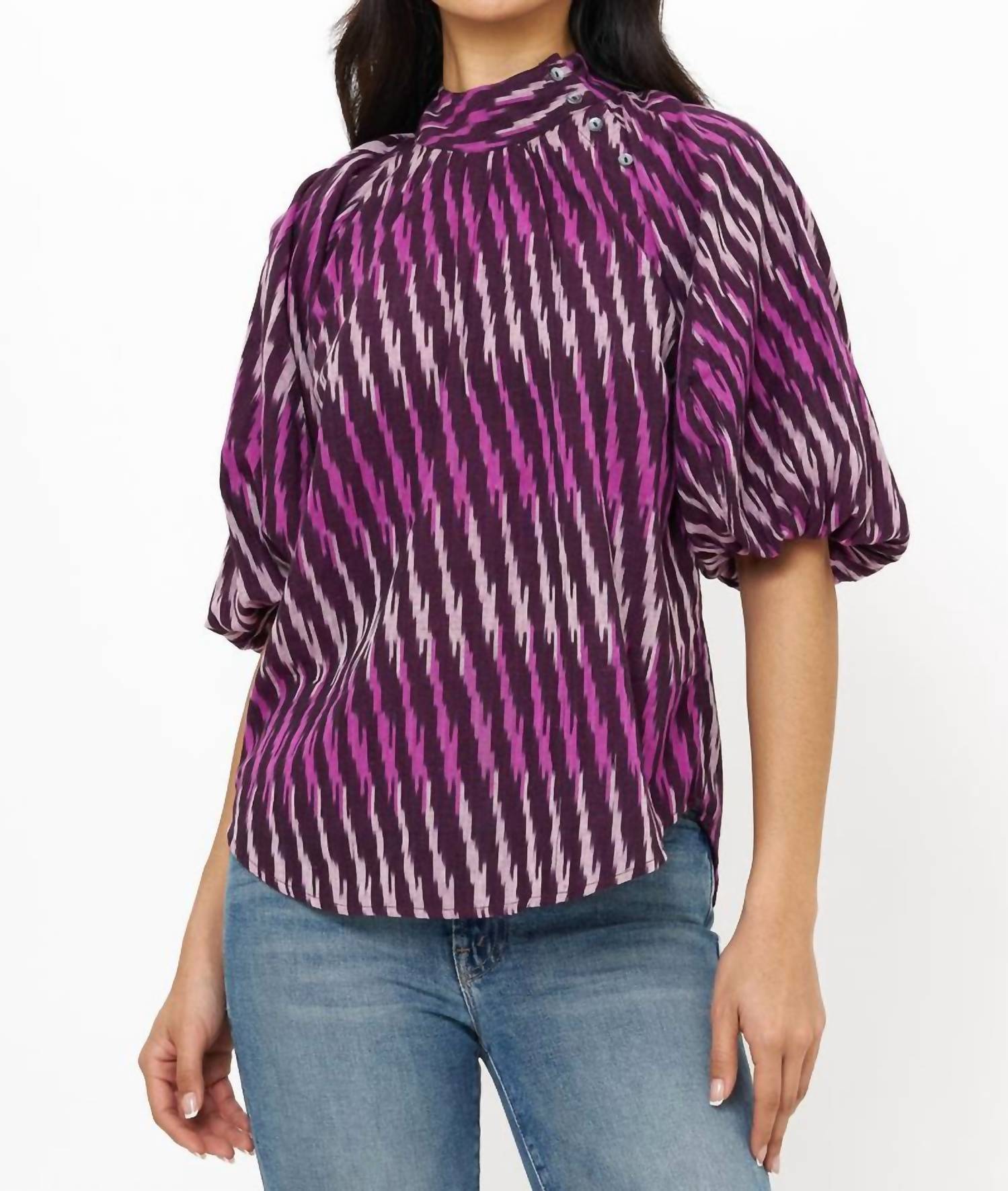 Oliphant - Button Neck Blouse