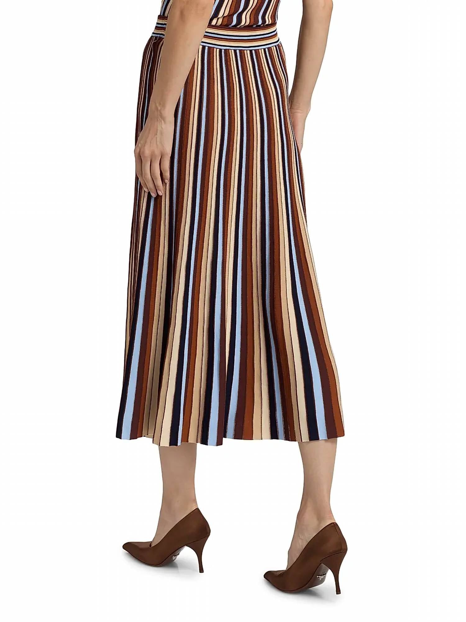 Cara Cara - Montana Striped Midi-skirt