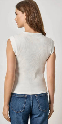Lilla P - Sunwashed Cap Sleeve Henley Top