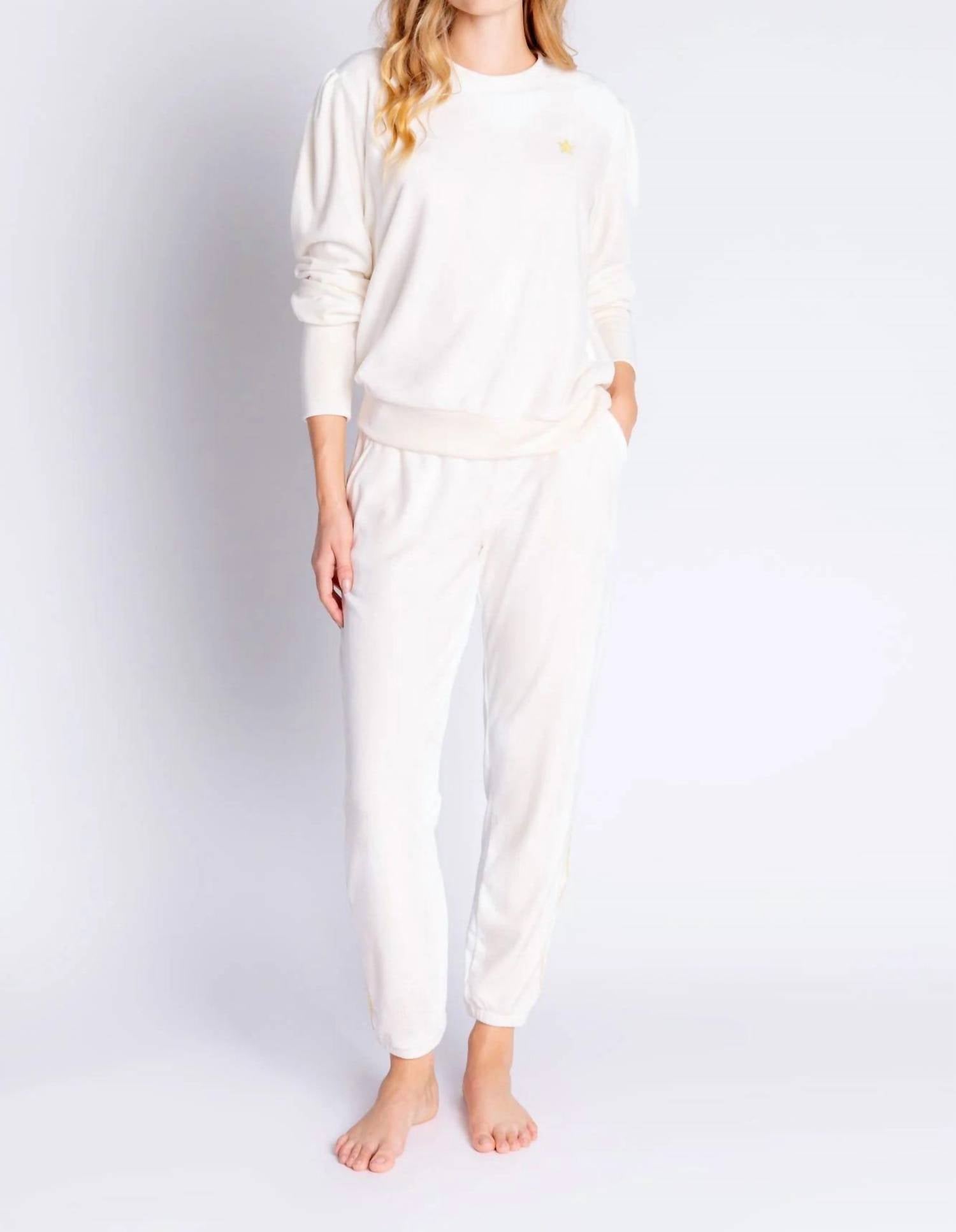 Pj Salvage - Velour Vanity Long Sleeve Lounge Top