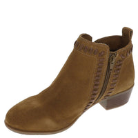 Diba True - Women's Later Gater Whipstitch Detail Suede Booties