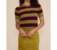 Lucy Paris - Striped Sweater Knit Top