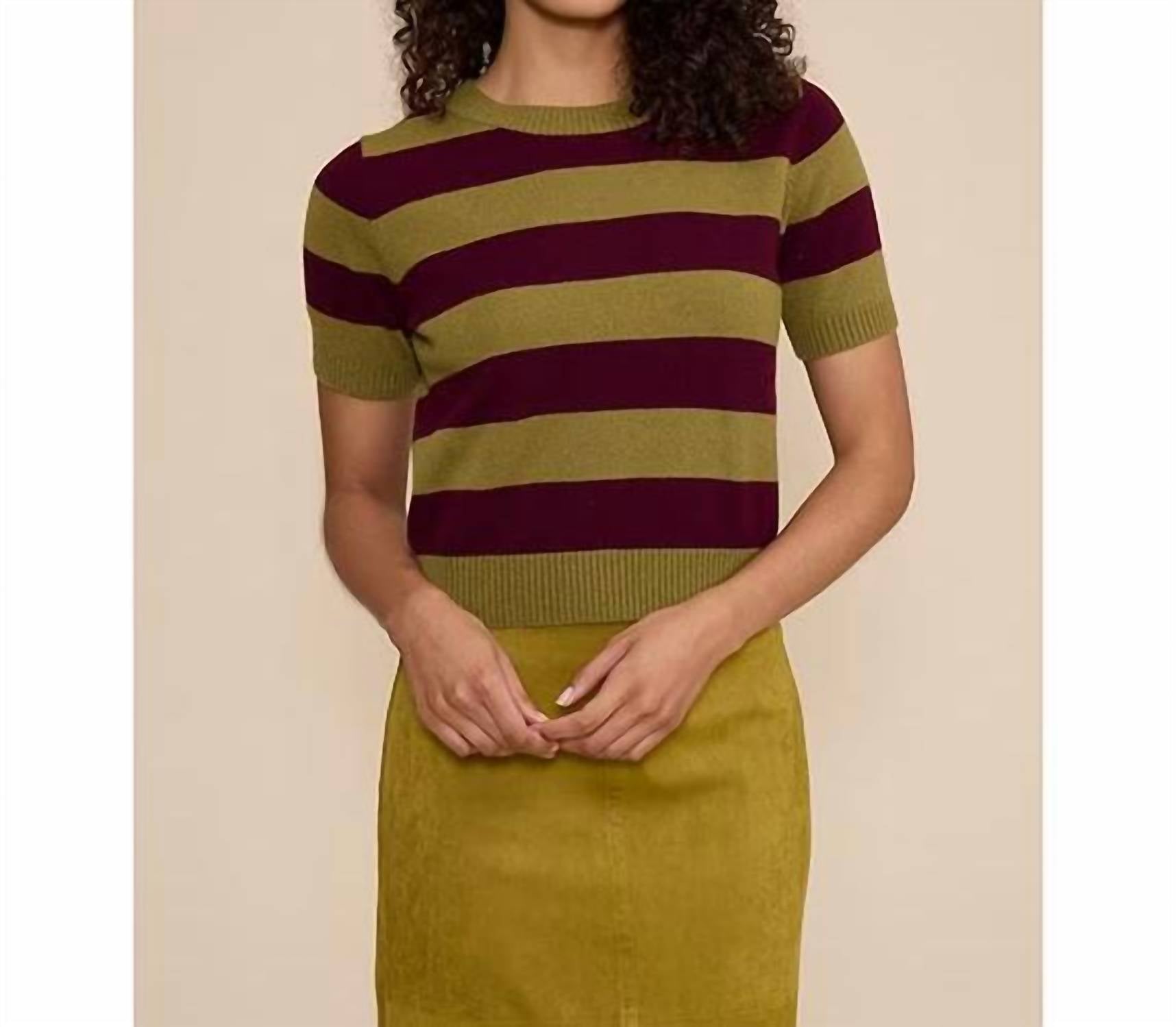 Lucy Paris - Striped Sweater Knit Top