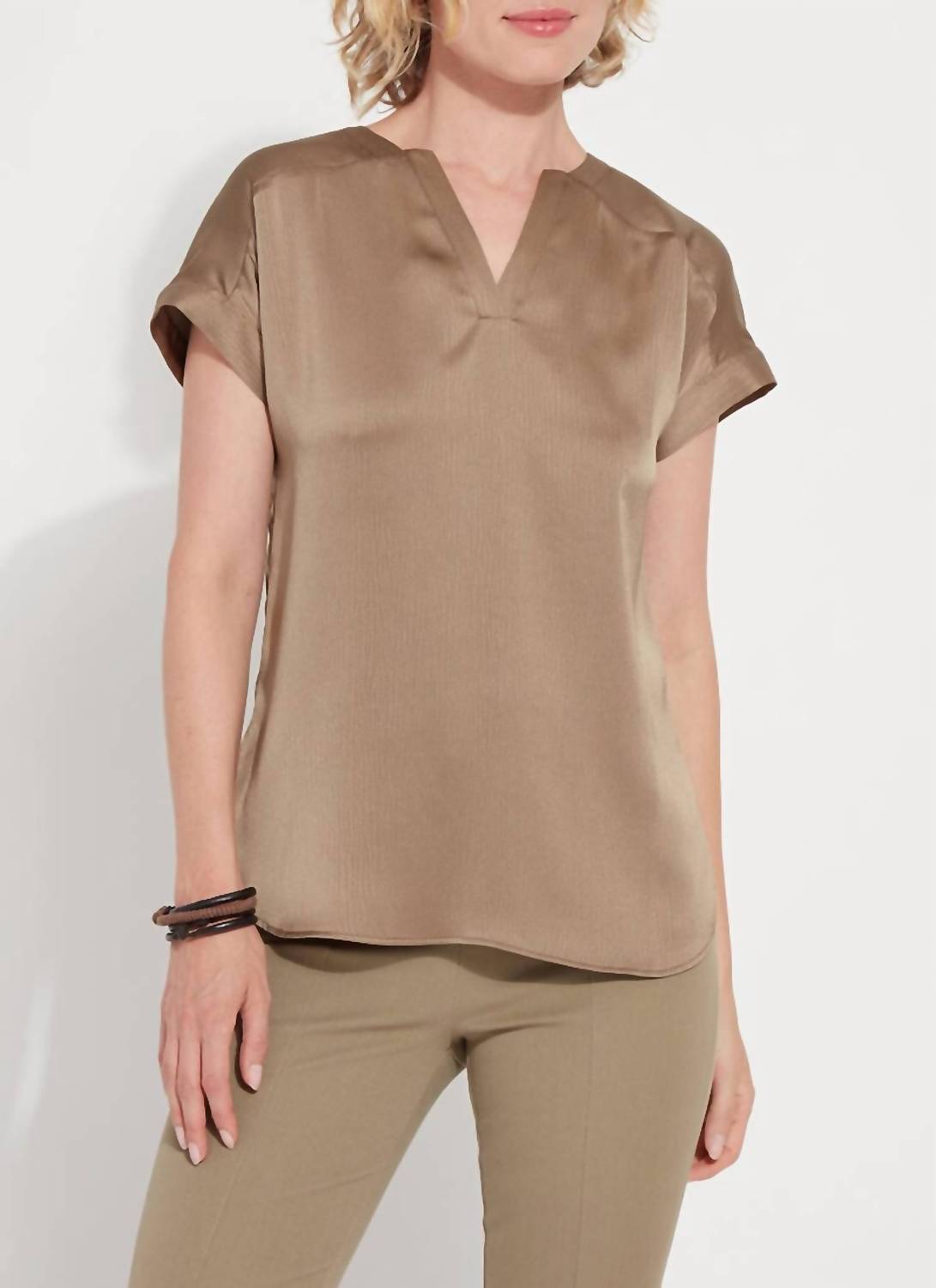 Lysse - Caroline V-neck Satin Top