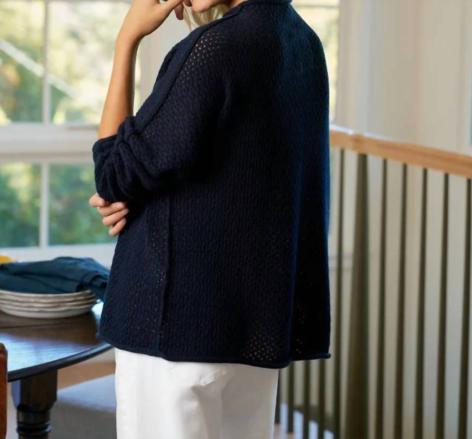 Frank & Eileen - Monterey Pointelle Sweater