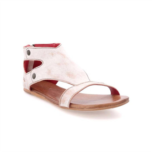 Bedstu - Women's Soto Leather T-strap Flat Sandals