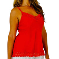 Made In Italy - Grace Linen Lace Tank