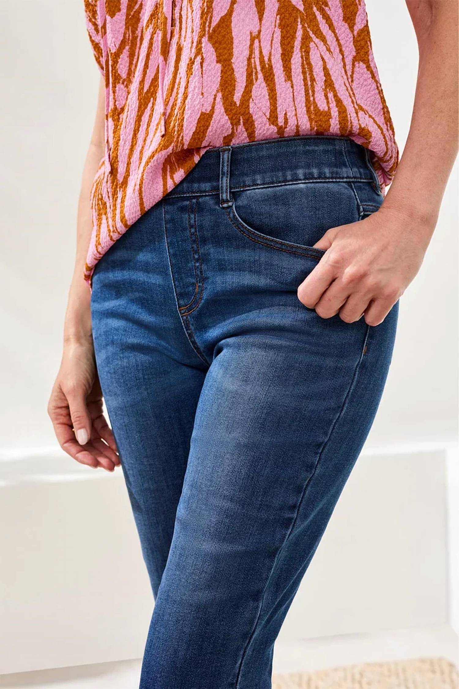 Tribal - Audrey Boundless Pull On Pedal Pusher Jeans