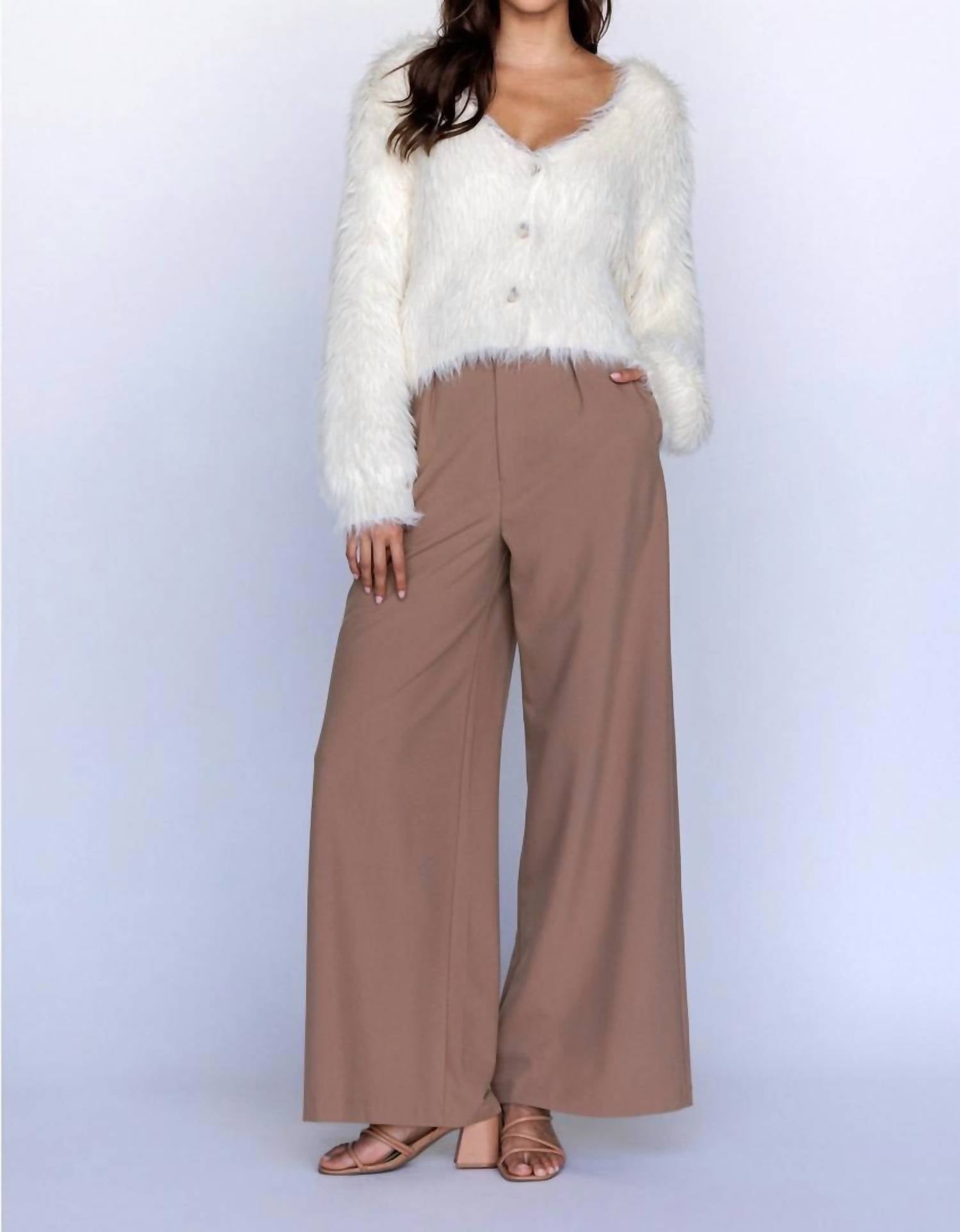 Storia - Beatrix Faux Fur Cardigan