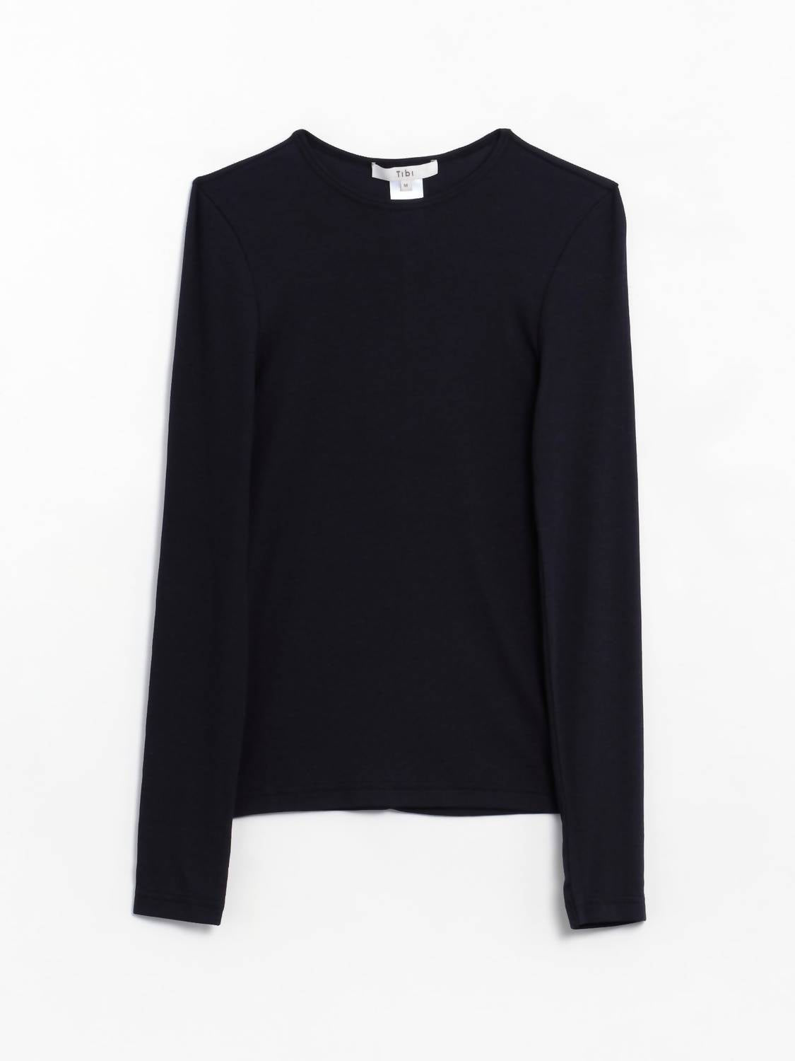 Tibi - Women's Ribbed Crewneck Pullover Tee