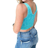 Zenana - Vneck Reversible Ribbed Bralette